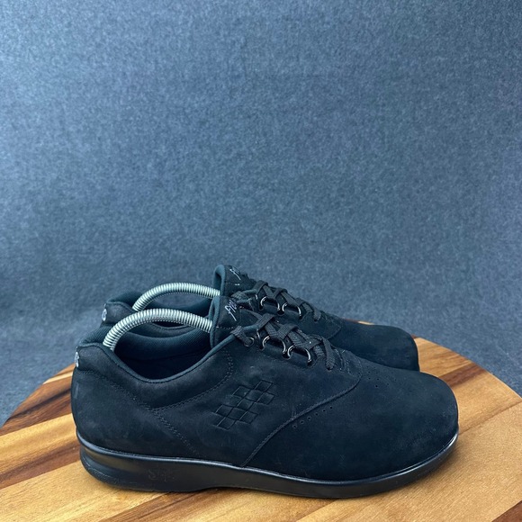SAS Shoes - SAS Free Time Womens 10 M Black Nubuck Leather Walking Shoes Sneakers 2854108